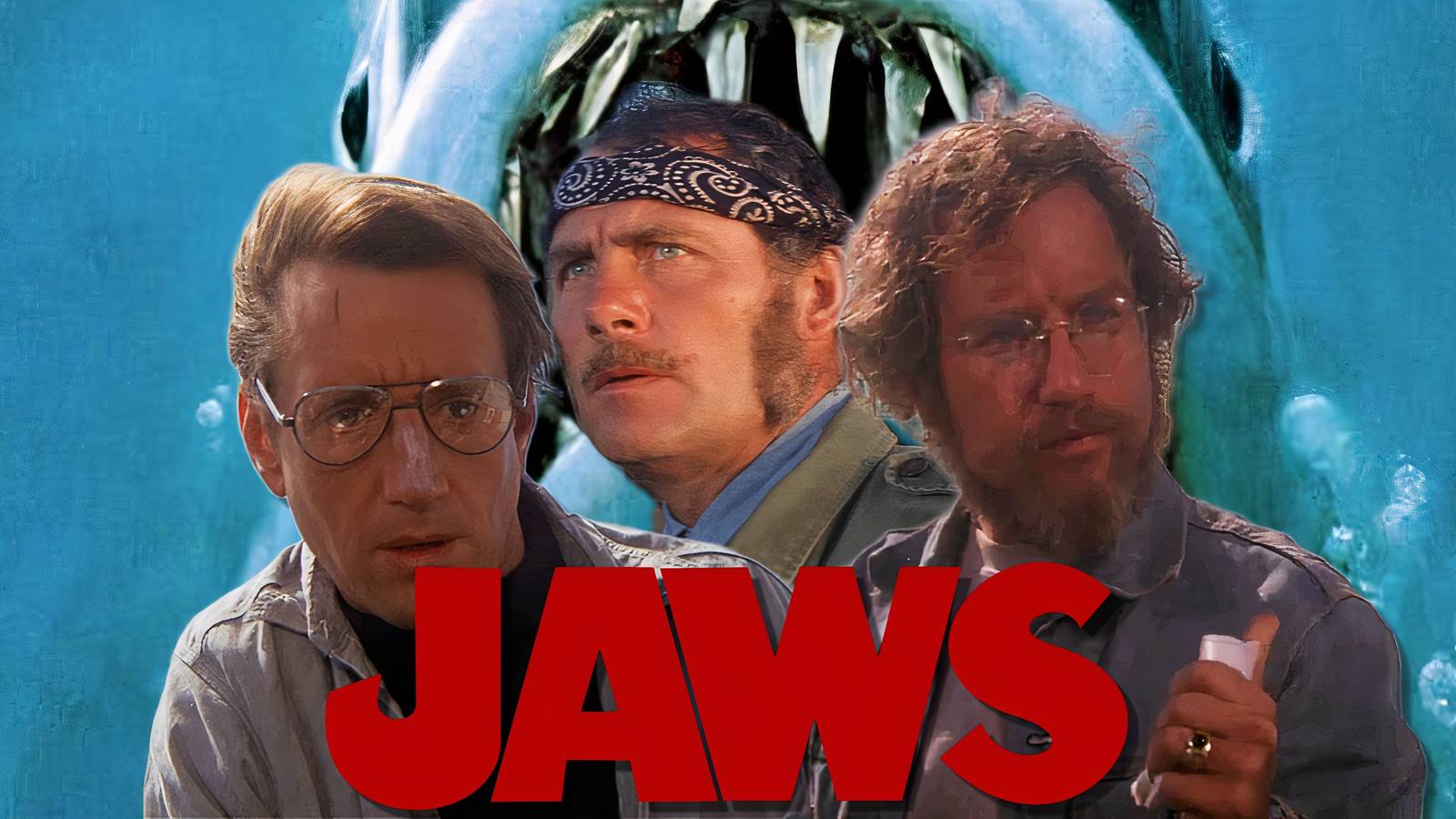 Collage of characters from Jaws