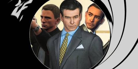 Collage of different versions of James Bond