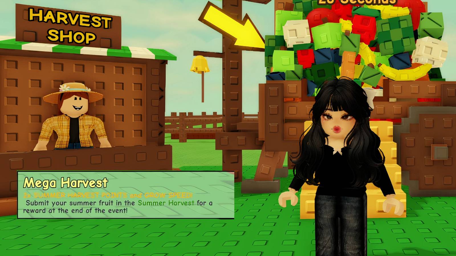 complete mega harvest event in grow a garden