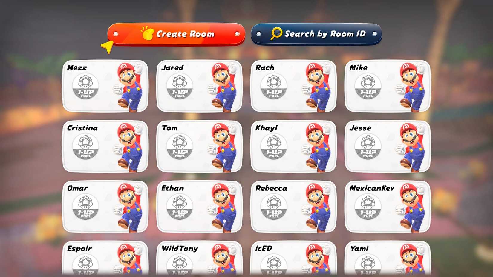 create a free roam room in mario kart world