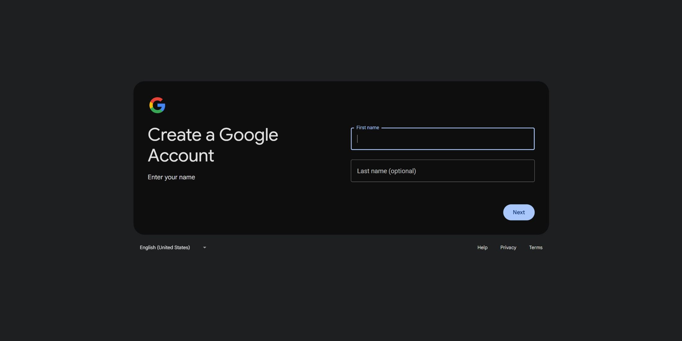 Erstellen von Google Account für P5X