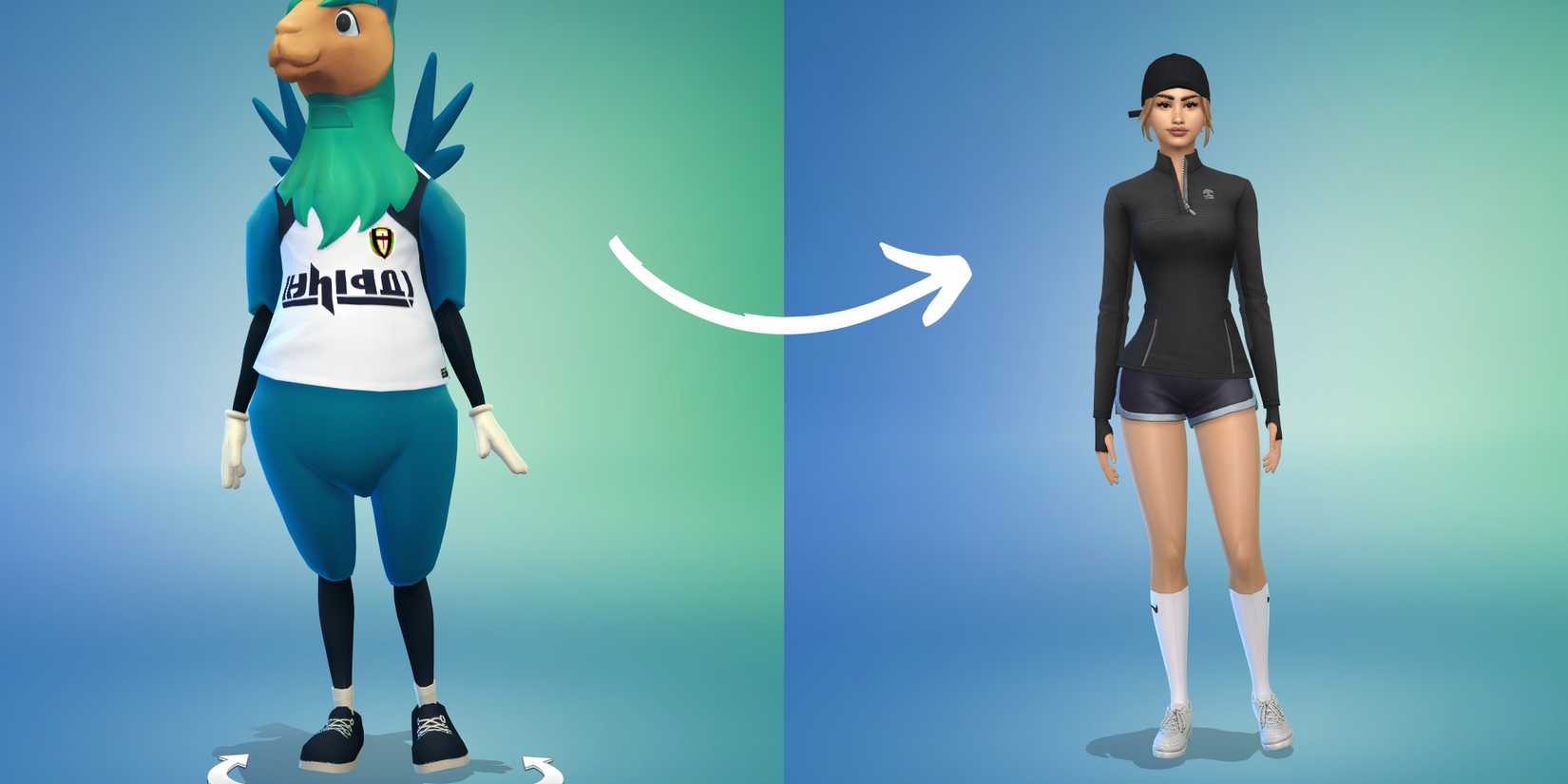 The Sims 4 cheat to change Sims wardrobe, athletic career 