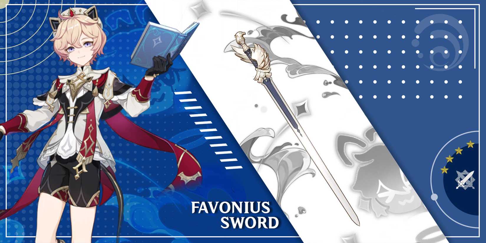 dahlia using favonius sword weapon in genshin impact