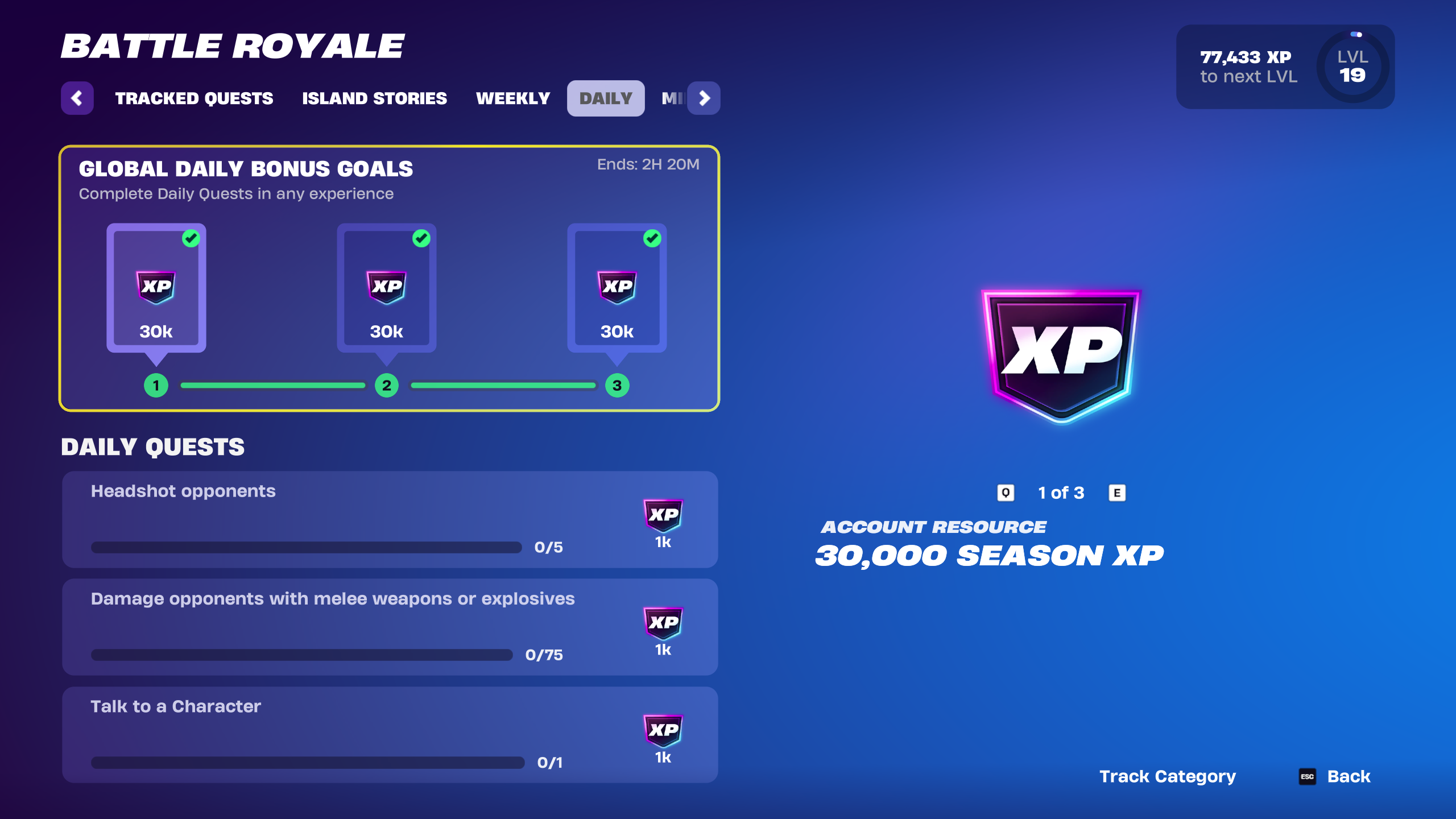 Misiones diarias en Fortnite