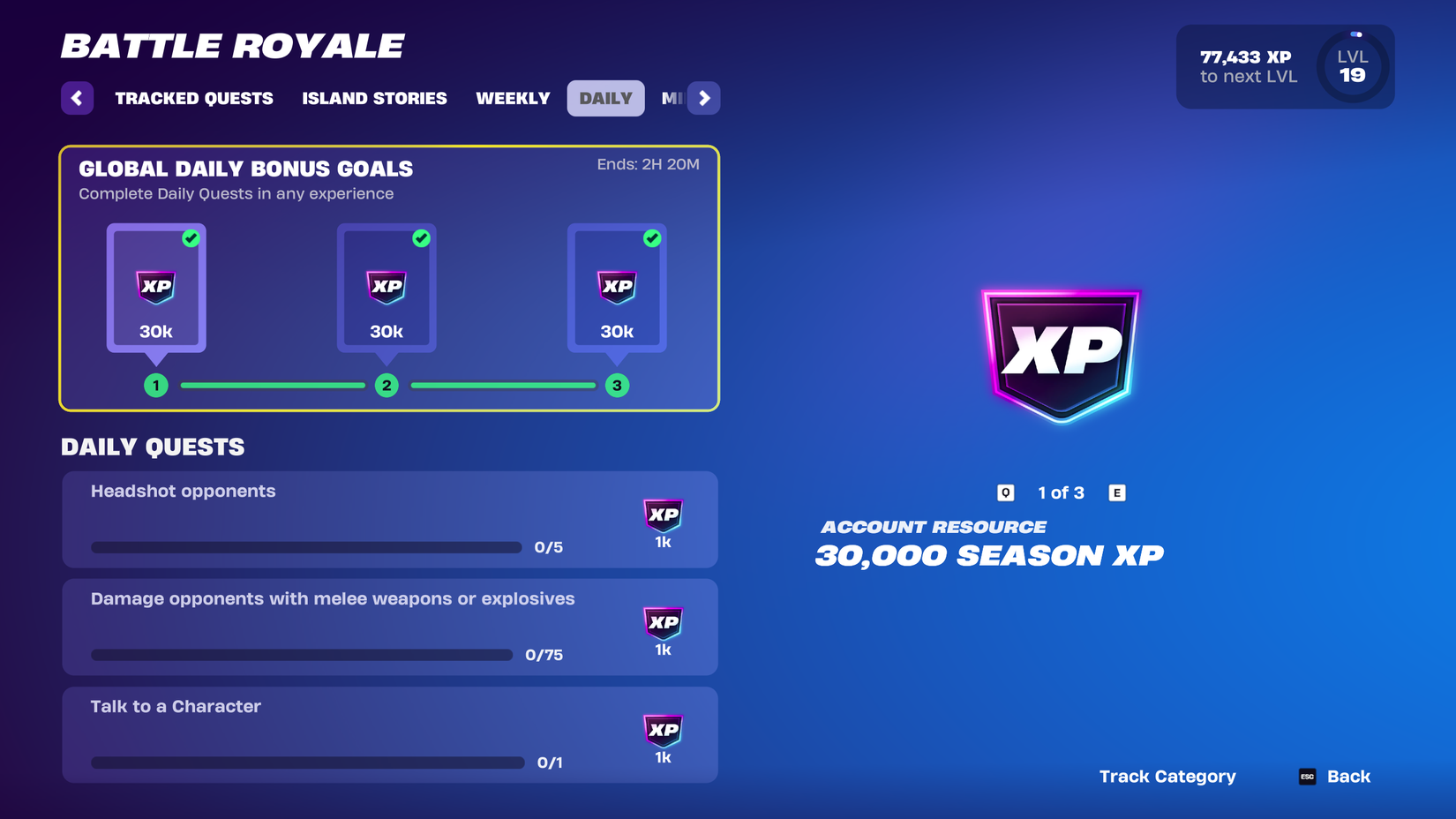 daily quests in fortnite