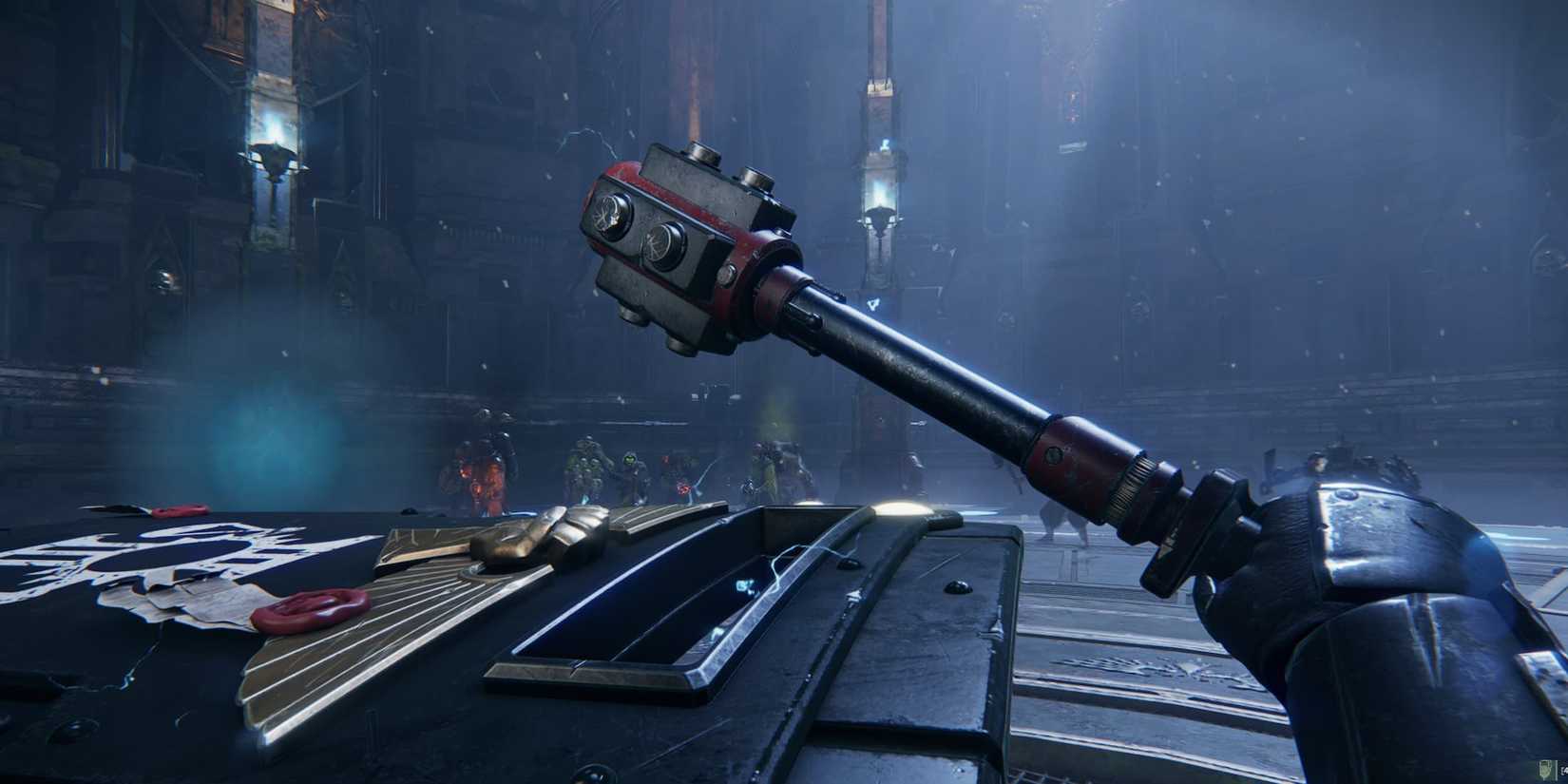 Darktide Arbites Shock Maul and Shield