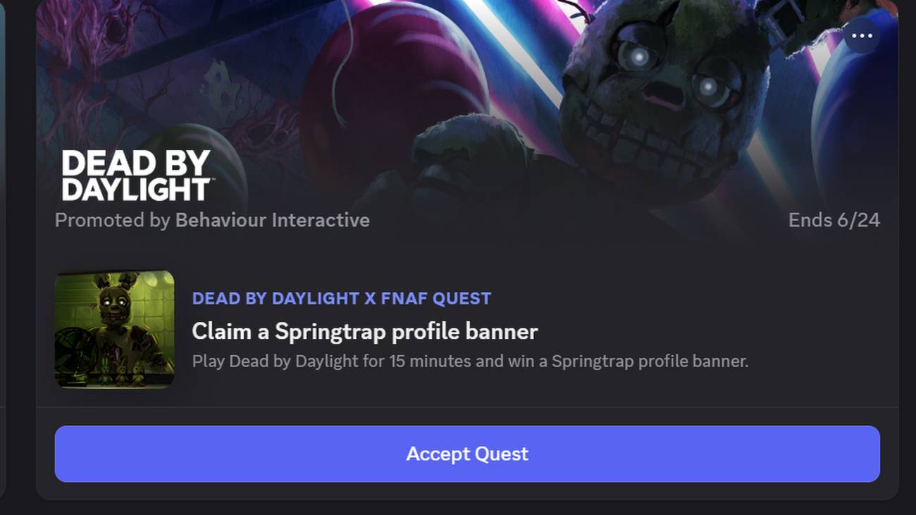 Dead by Daylight FNAF Discord Quest