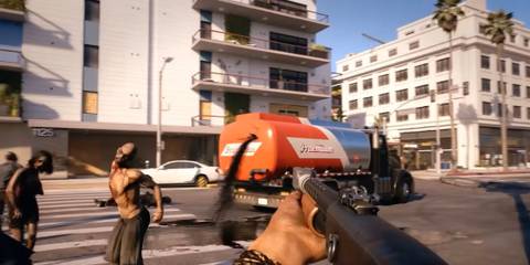 dead island 2 shotgun shooting fuel truck