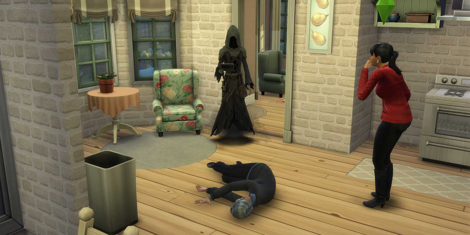 The Sims 4 Death Flower gift for Elderly Sim Grim Reaper