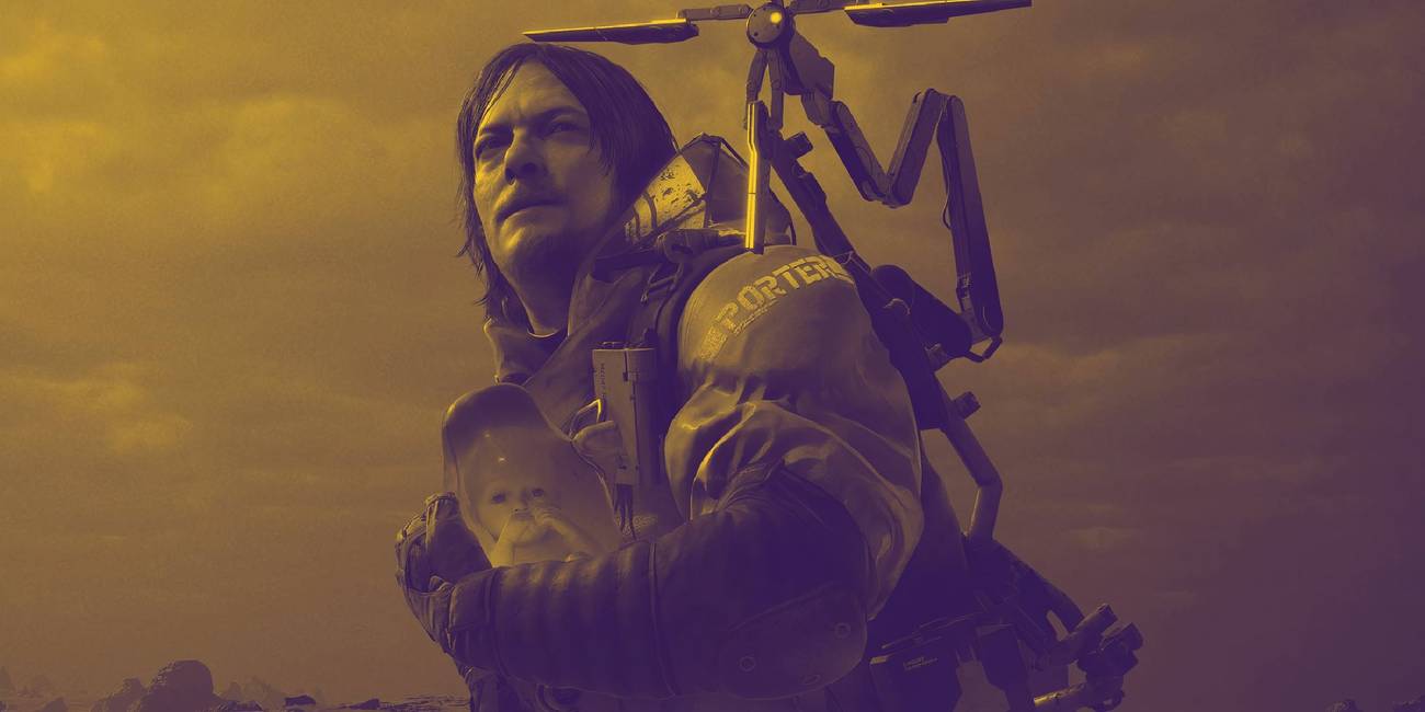 Death Stranding Game Cover Tinted Gold