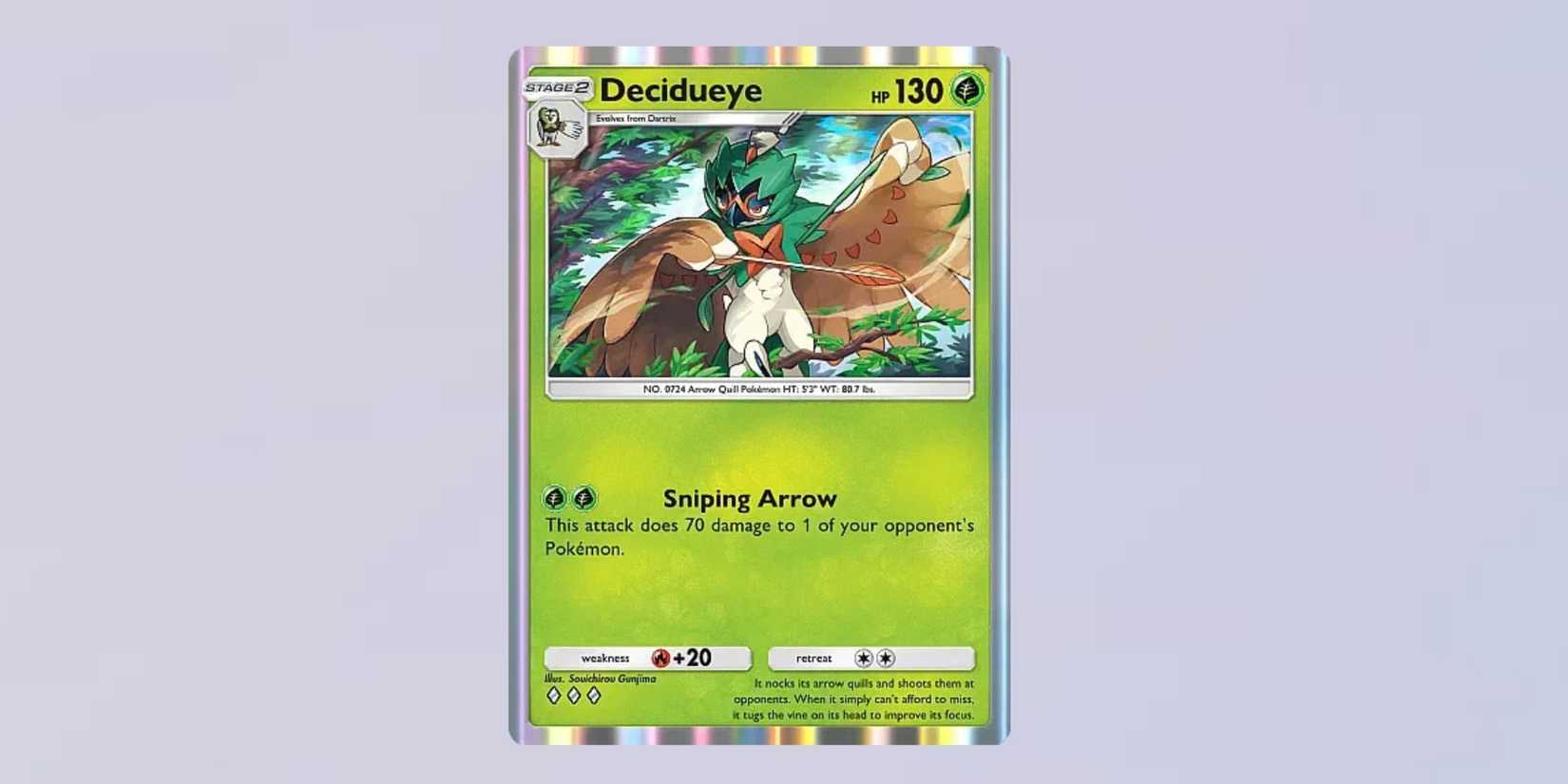 Decidueye Extradimensional Crisis Expansion Pokemon TCG Pocket