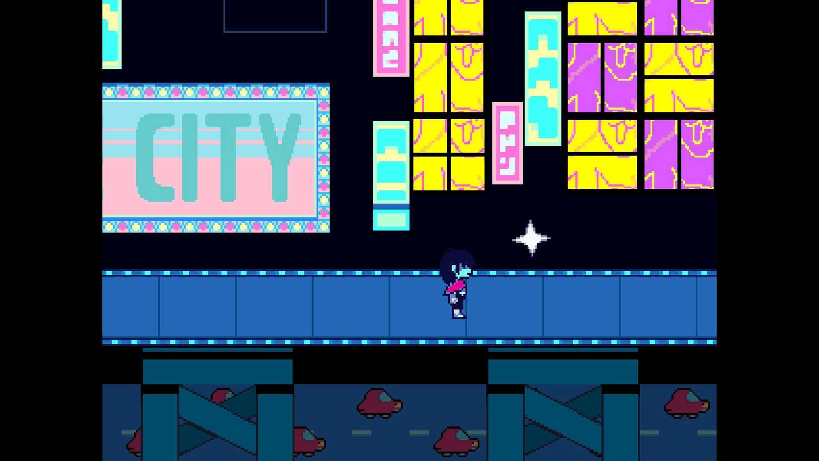 deltarune chapter 2 cyber city entrance save point