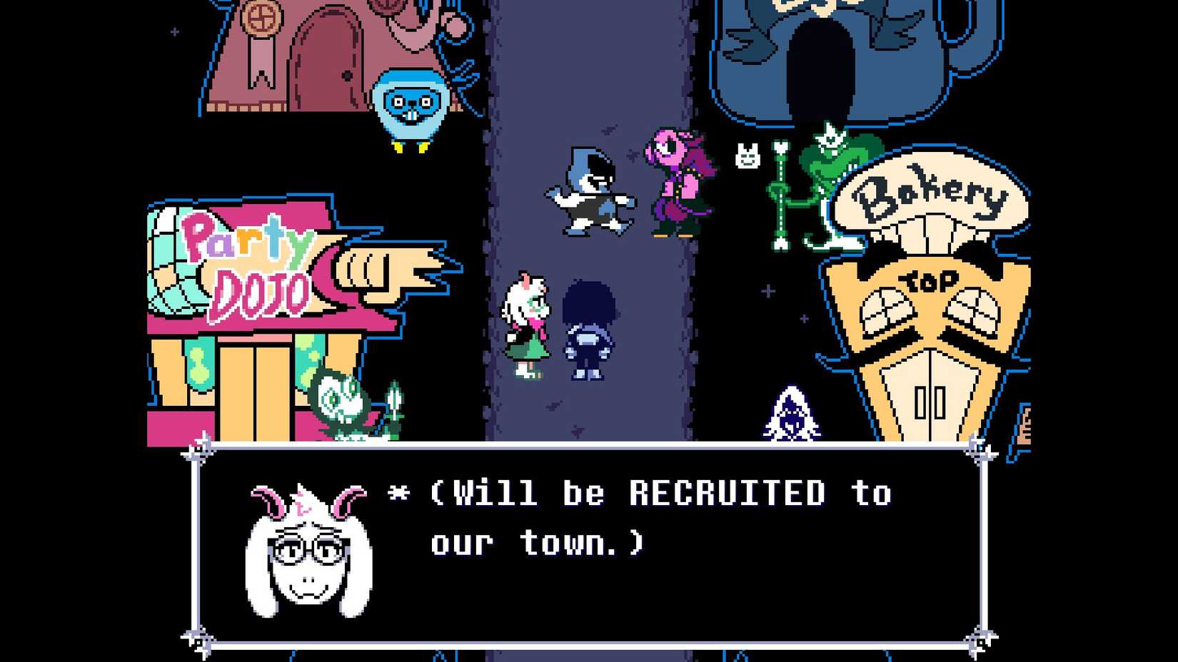 deltarune chapter 2 ralsei talks about recruitment