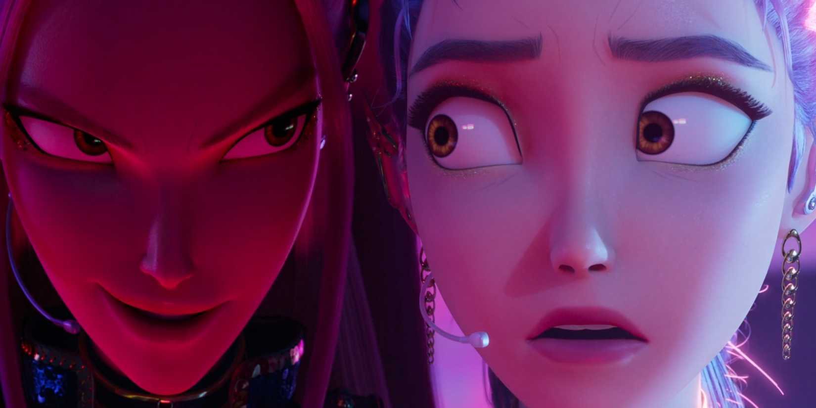 Demon Mira Taunting Rumi in KPop Demon Hunters