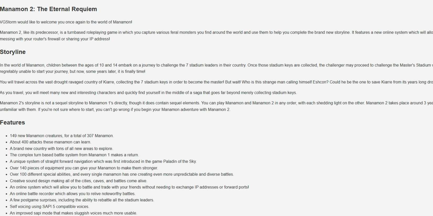 Description of Manamon 2