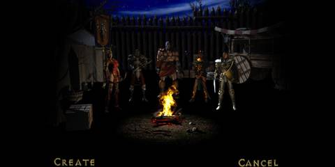 diablo 2 character select campfire