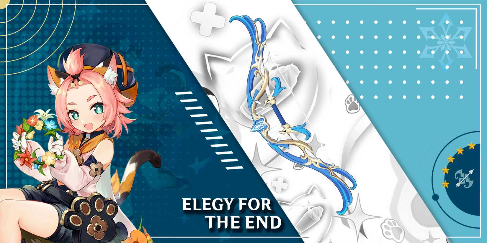 diona using elegy for the end weapon in genshin impact