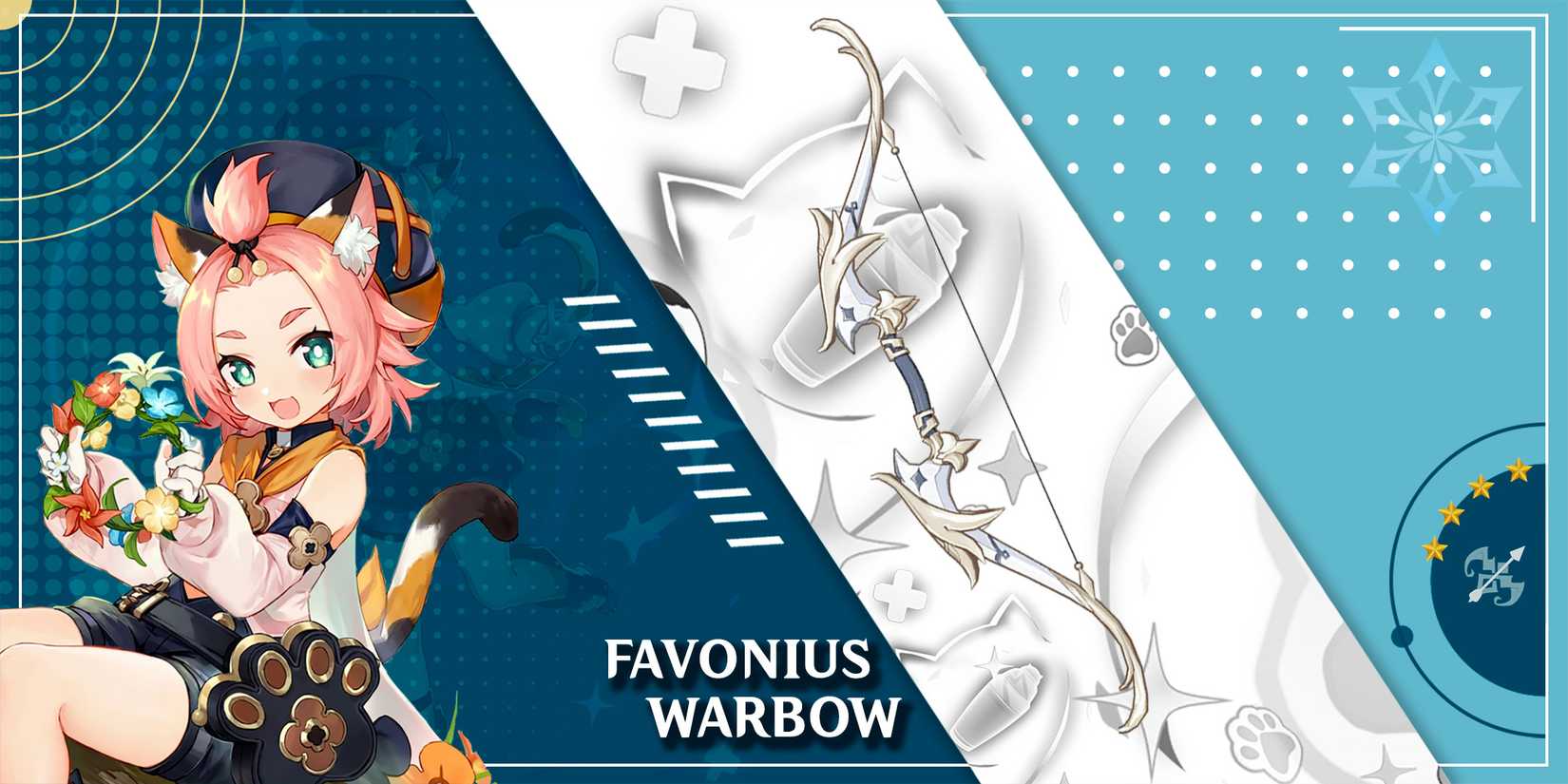 diona using favonius warbow weapon in genshin impact