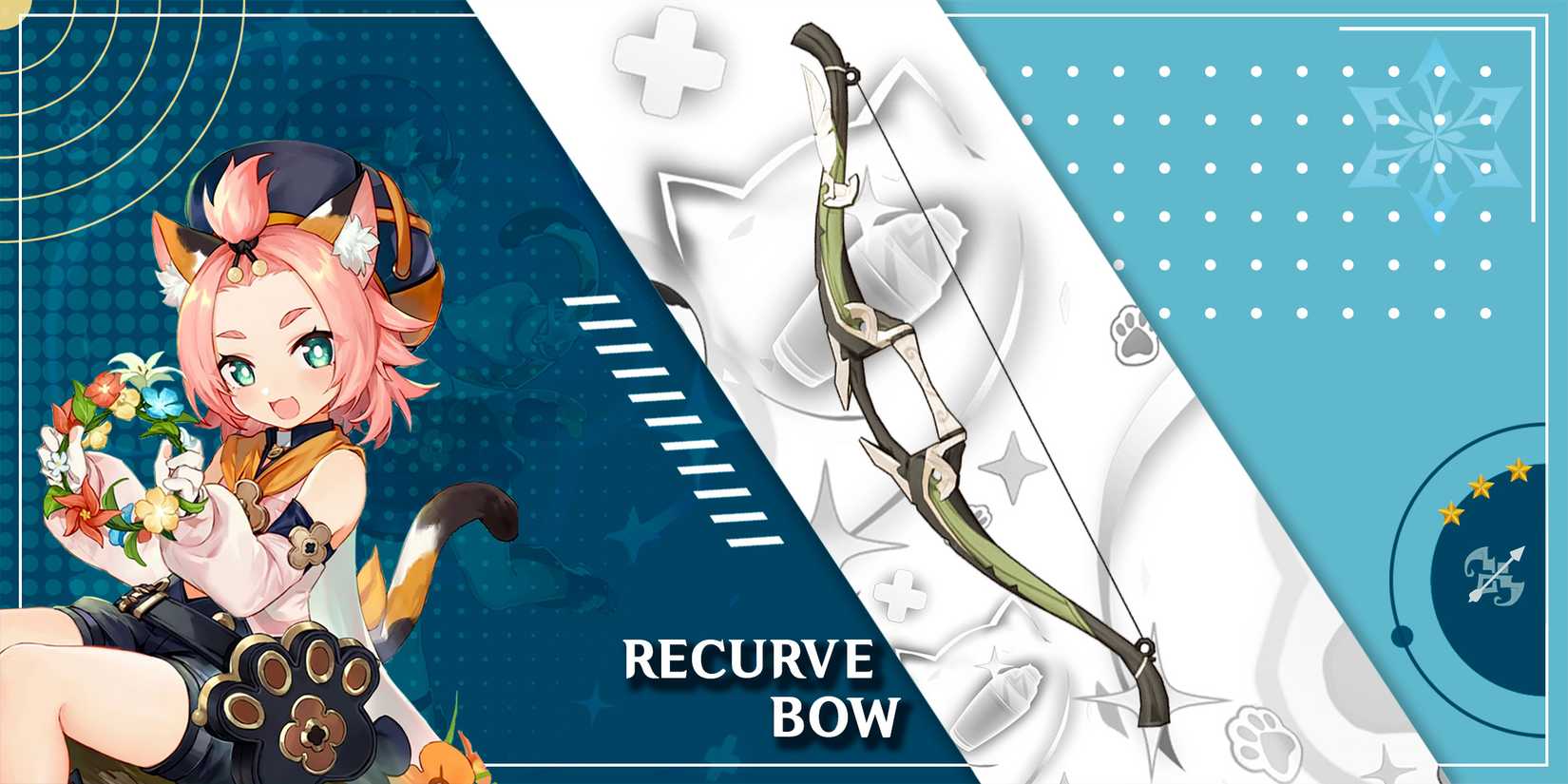 diona using recurve bow weapon in genshin impact