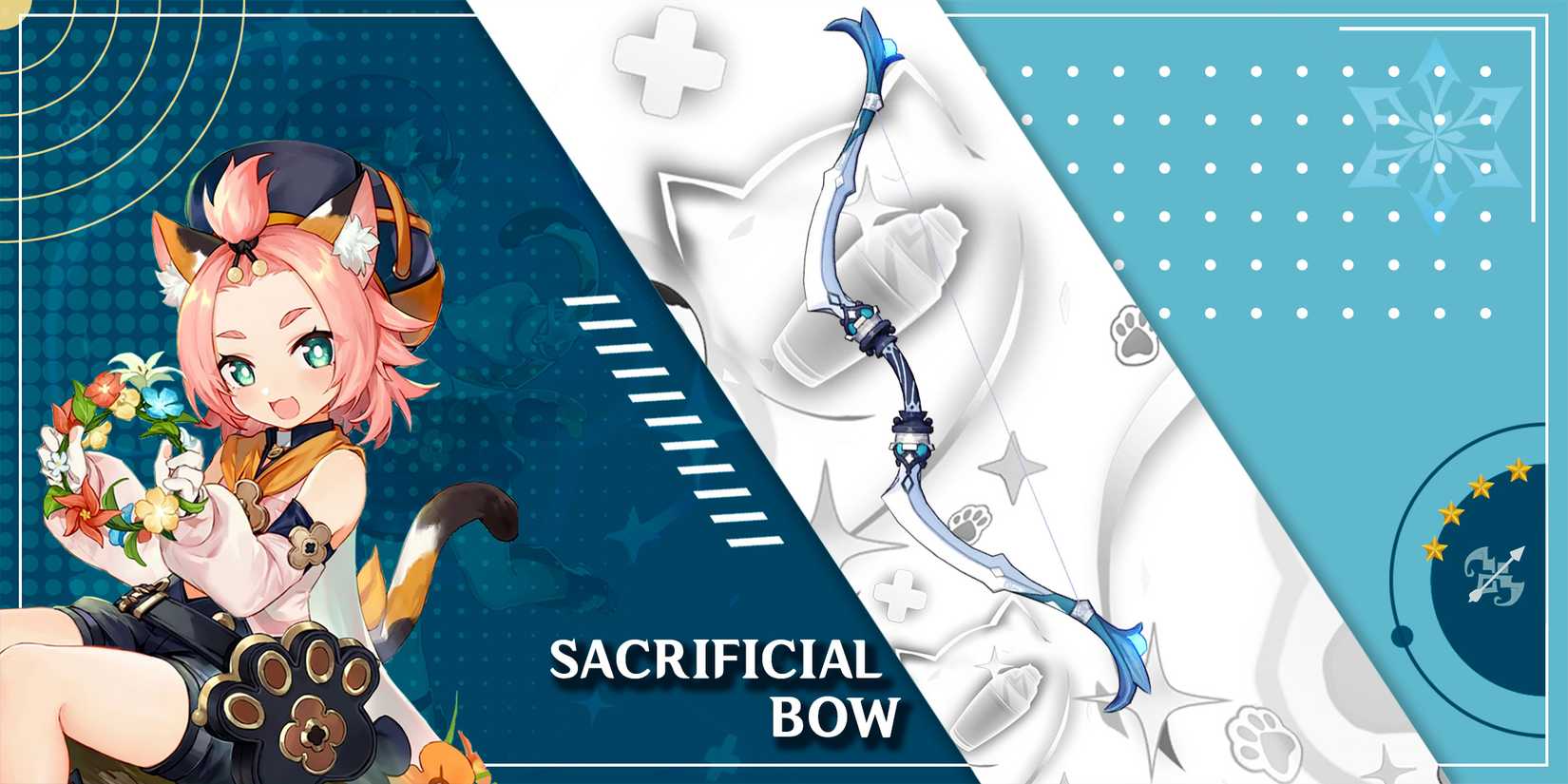 diona using sacrificial bow weapon in genshin impact