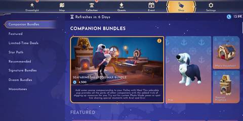 Disney Dreamlight Valley Max companion bundle