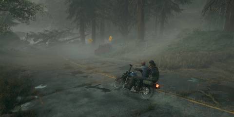 Driving a bike in Days Gone