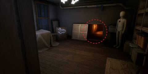 Edwin's House Vent leading to Third Tape Location FNAF Secret of the Mimic