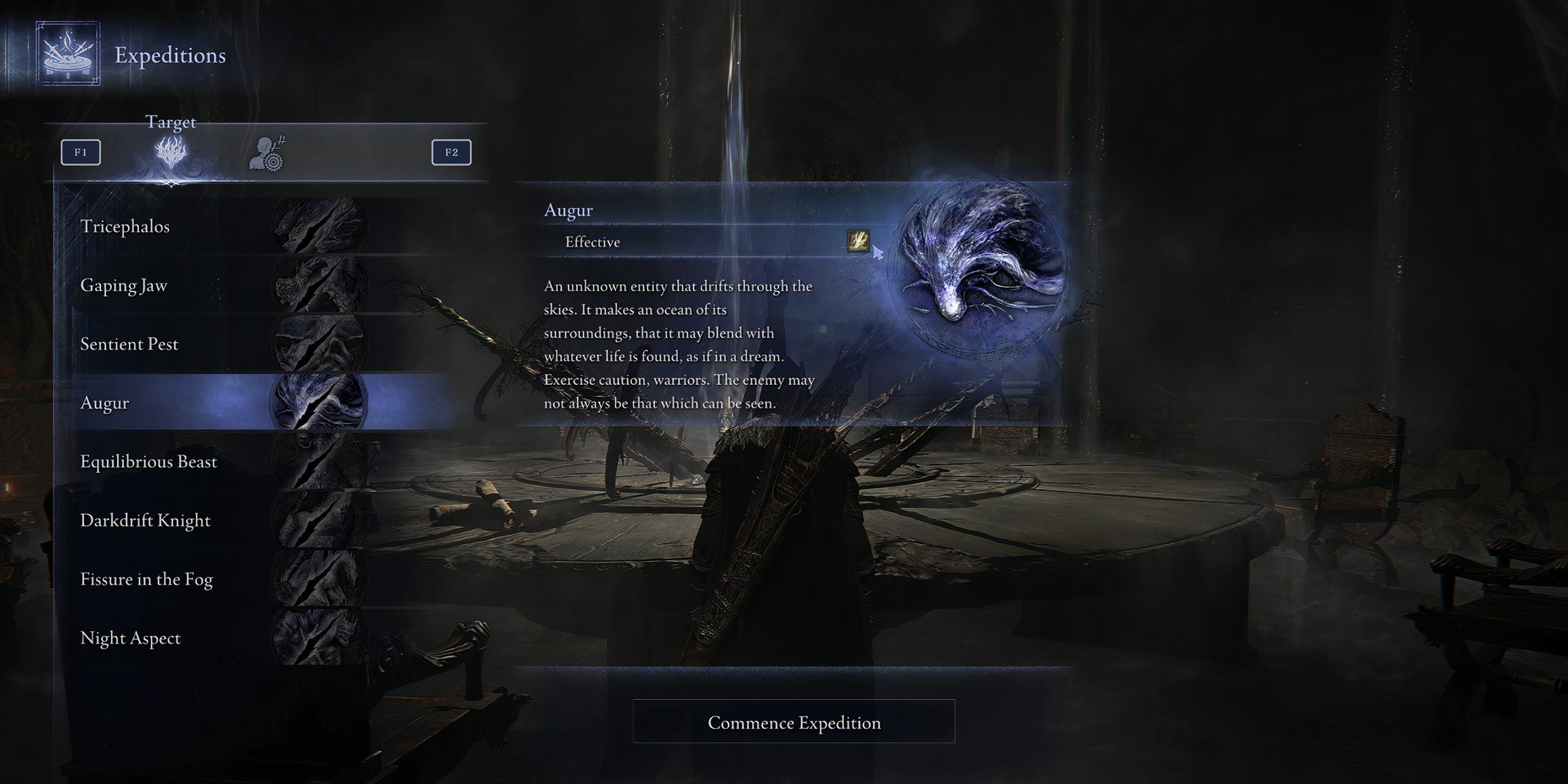 Augur Expedition screen in Elden Ring Nightreign