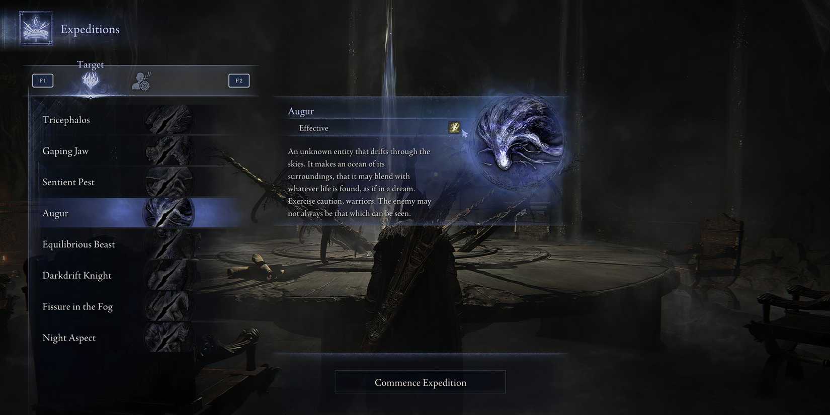 Augur Expedition screen in Elden Ring Nightreign