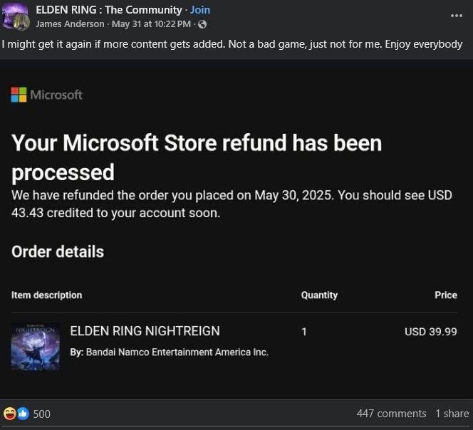 elden ring nightreign refunds