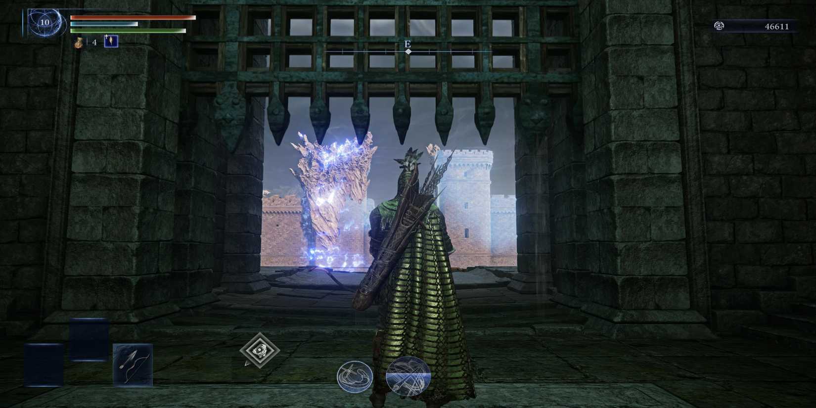 The Player Opening The Central Castle Gate 