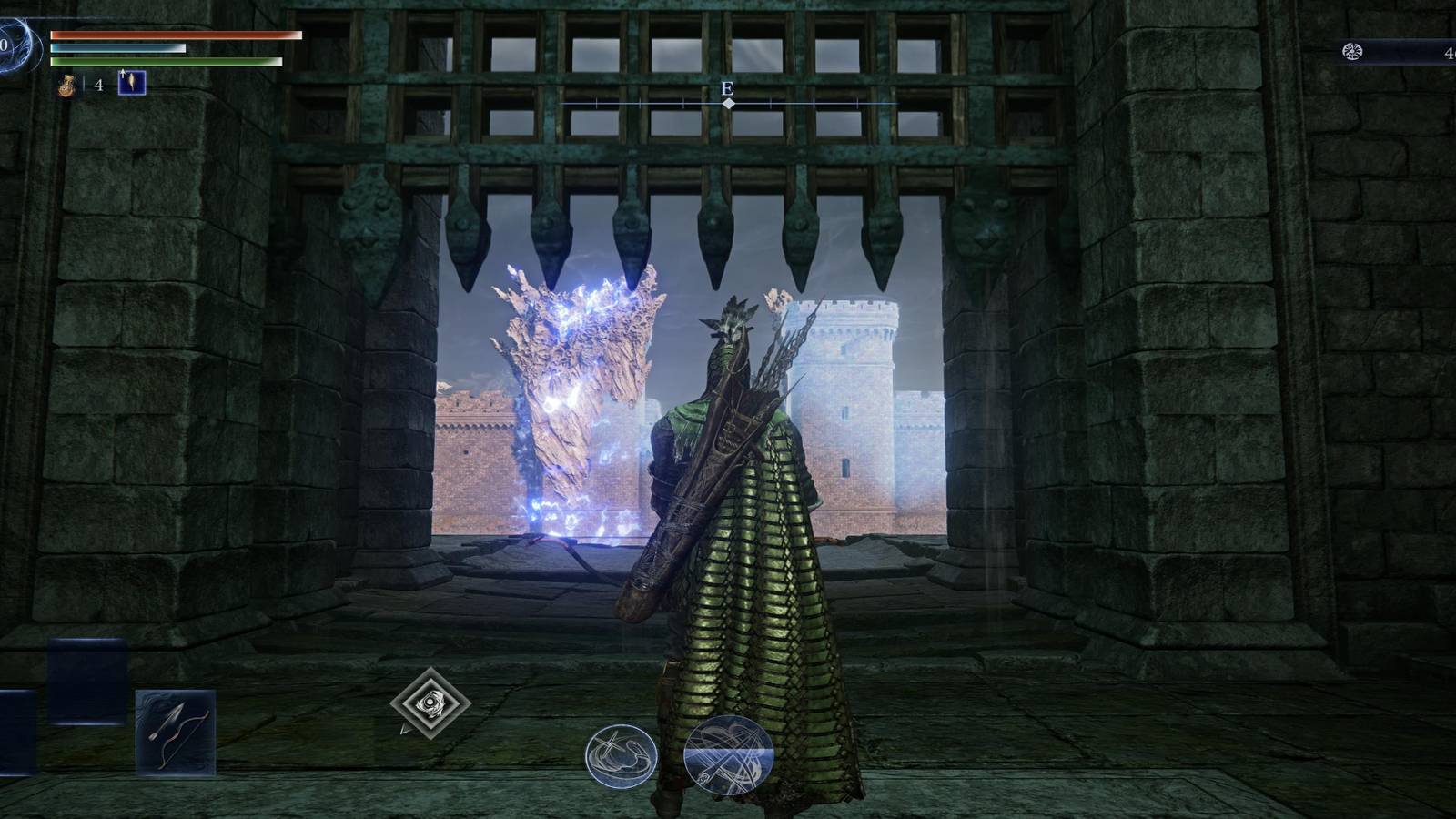 The Player Opening The Central Castle Gate 
