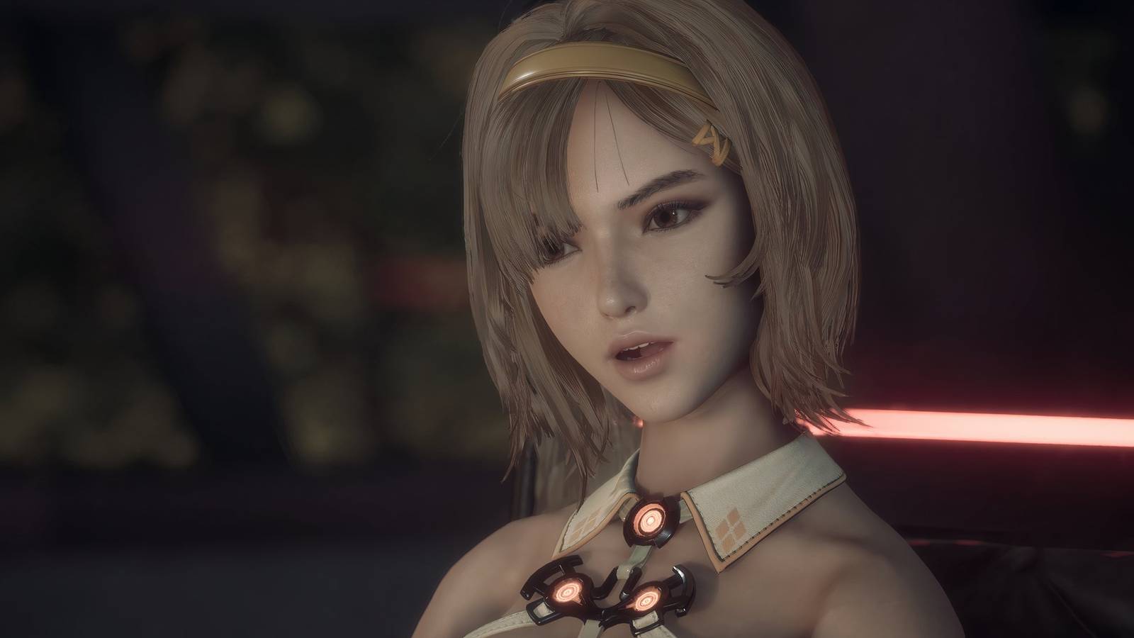 Eve in yellow in Stellar Blade