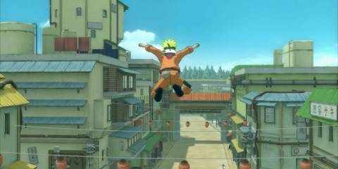 Exploring a town in Naruto Ultimate Ninja Storm