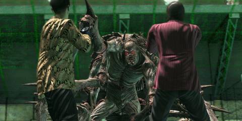 Facing a boss in Yakuza Dead Souls