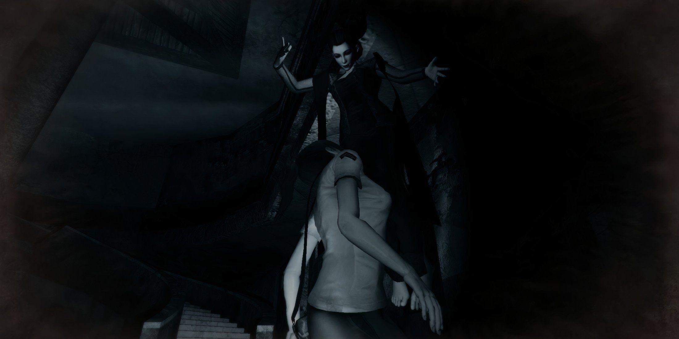 Facing a monster in DreadOut