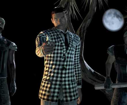 Fallout New Vegas Benny aiming gun at player