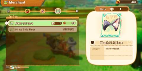 fantasy life i the girl who steals time black cat ears crafting recipe