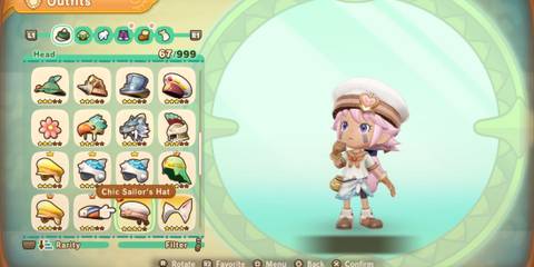 fantasy life i the girl who steals time outfit menu