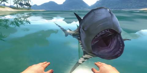 Shark attacking Jason in Far Cry 3