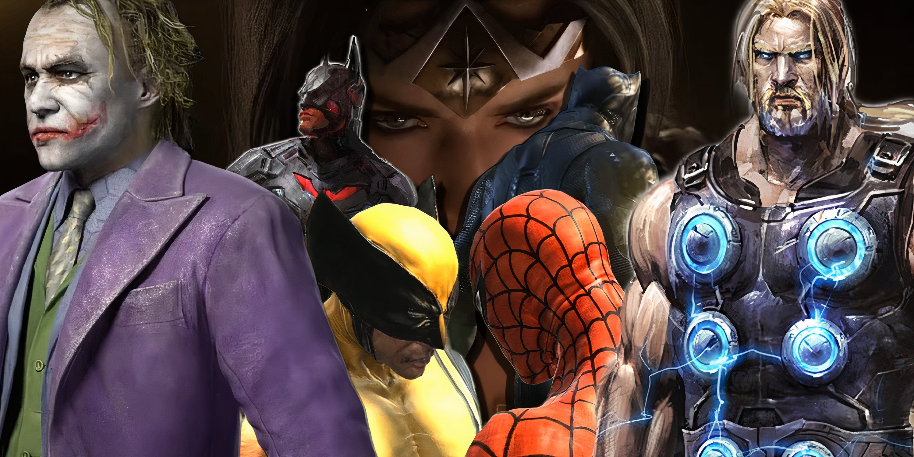 Feature image of Wonder Woman, Black Panther, Joker, Thor, Spider-Man, and Wolverine