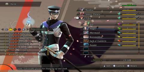 The Raidou Glasses In The Menu 