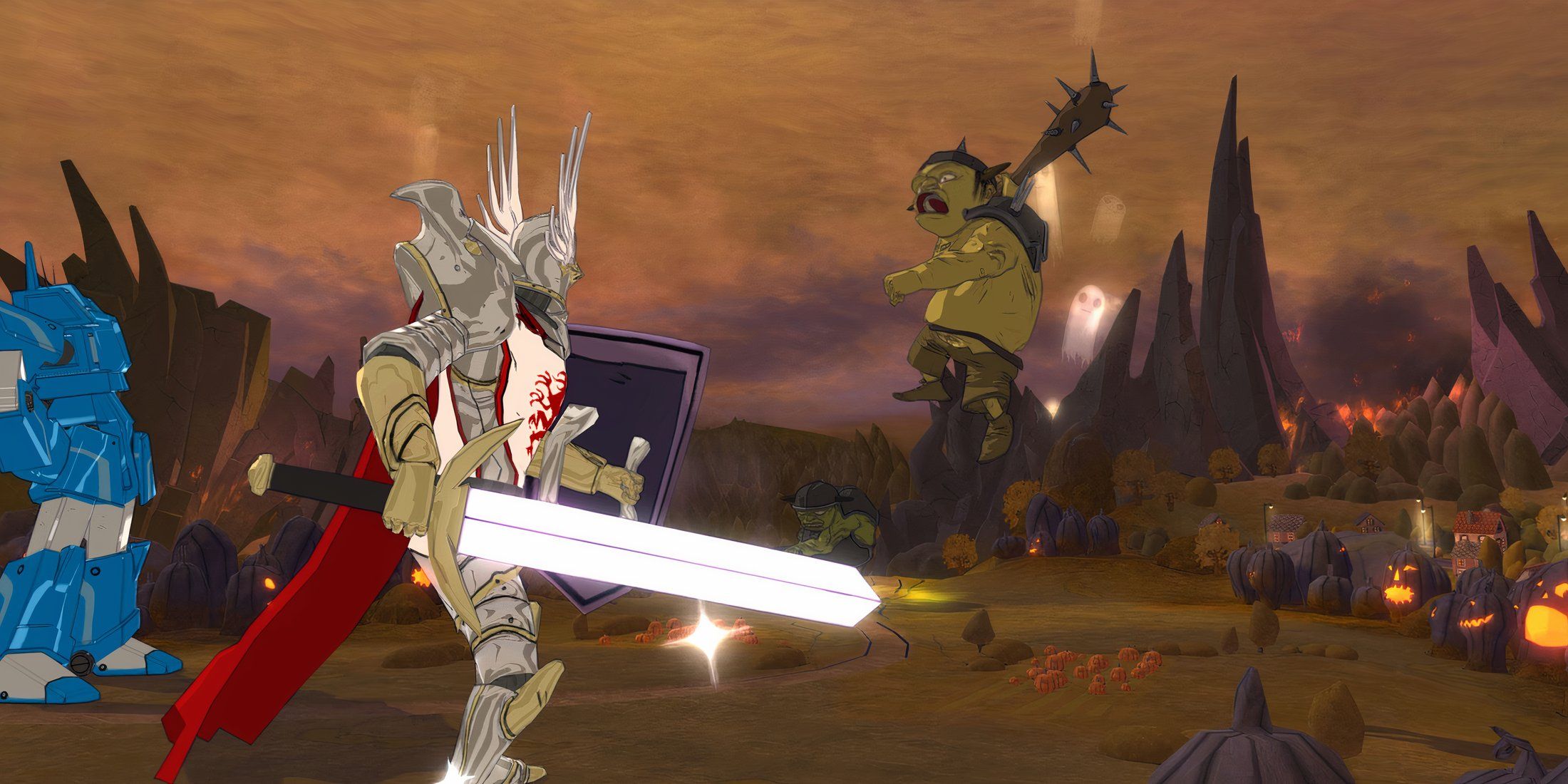 Fighting a battle in Costume Quest