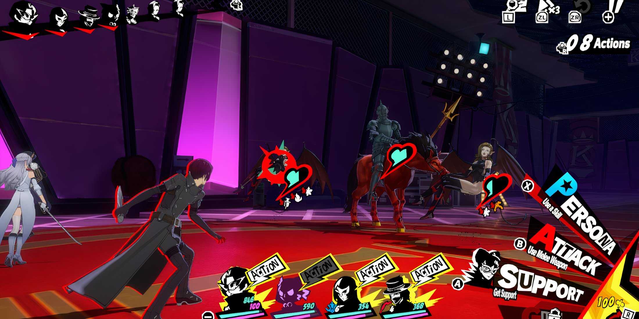 Pertarungan di stadion dalam Persona 5 The Phantom X