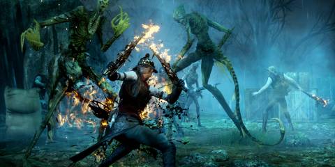 Fighting enemies in Dragon Age Inquisition