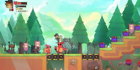 Fighting enemies in The Adventure Pals