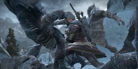 Fighting in the snow in The Lord of the Rings War in the North