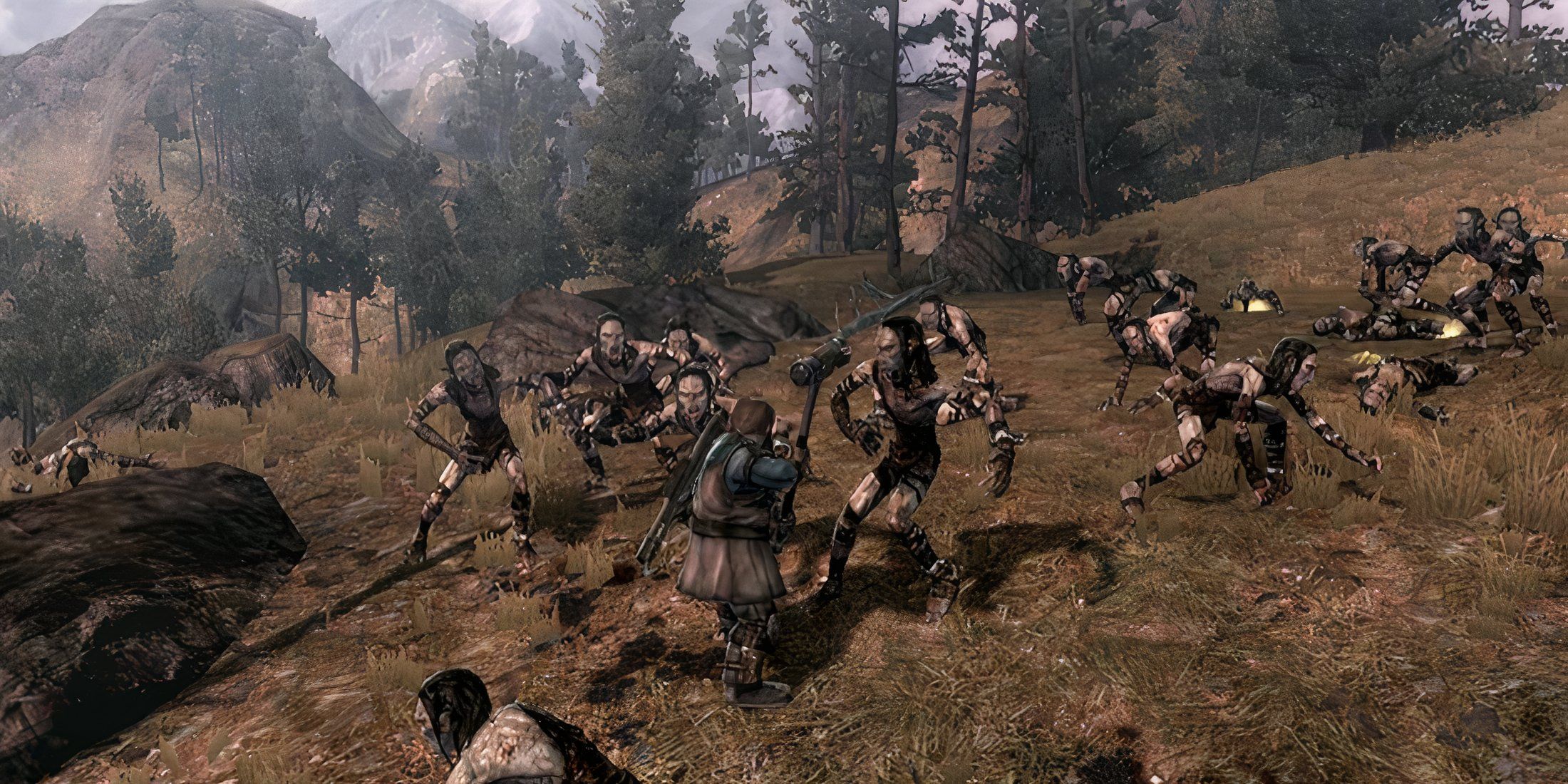 Fighting orcs in The Lord of the Rings War in the North