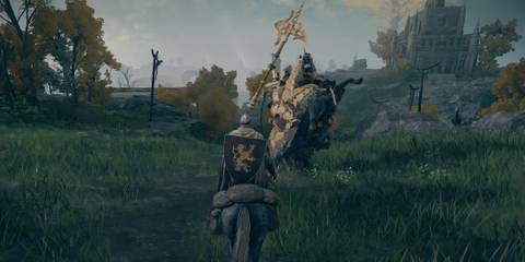 fighting the tree sentinel in elden ring (1)