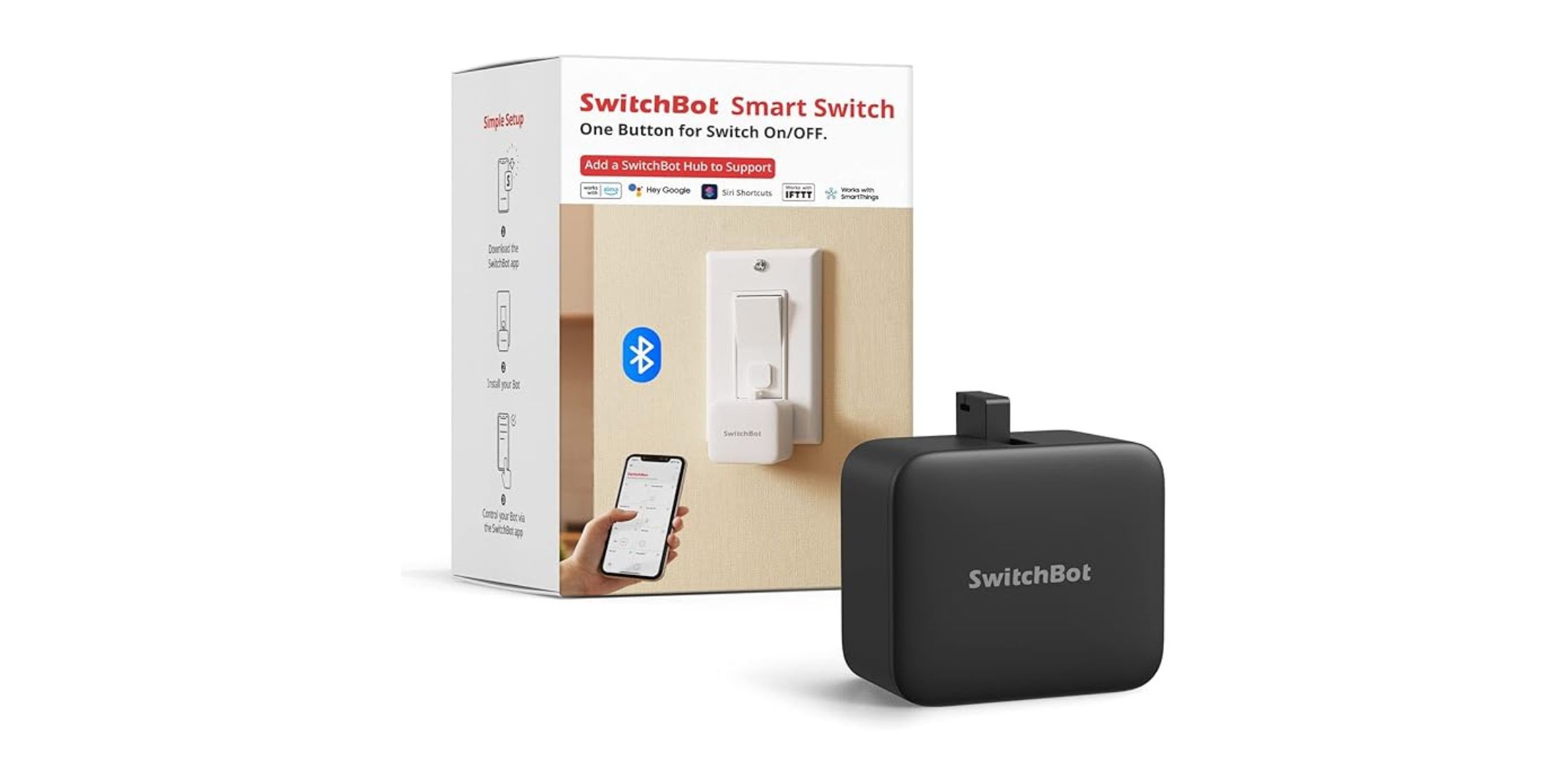 Image of the Pulsher Switchbot Smart Switch button on a white background.